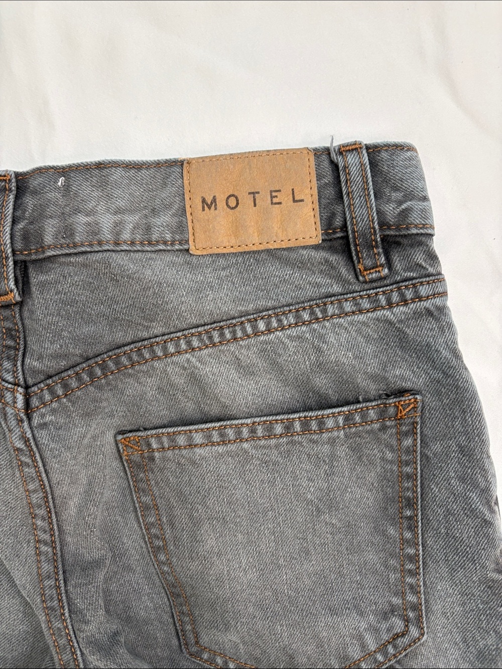 Motel Rocks Washed Grey Wide-Leg Jeans - Picture 4 of 4